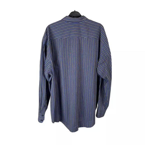 Geoffrey Beene Shirt Mens XL 17-17-1/2 Striped Button Down Long Sleeve - Picture 2 of 9